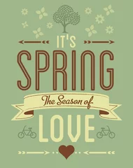 Photo sur Plexiglas Poster vintage Spring Love Fun et Divertissement Carte de vœux