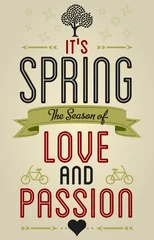 Photo sur Plexiglas Poster vintage Spring Love Fun et Divertissement Carte de vœux