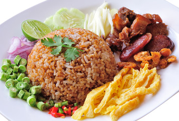 fry rice with the shrimp paste, Thai food