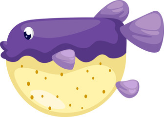 illustration of isolated blowfish vector