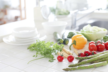 キッチンの野菜 © kazoka303030