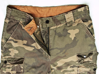 Camouflage pants with its pockets