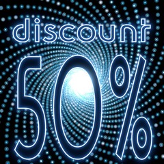 disco -60% discount symbol