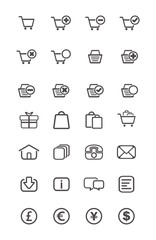 Fototapeta premium outline icon - ecommerce