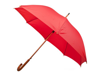 Open red umbrella