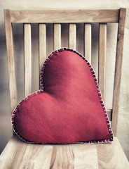 Fototapeta na wymiar Heart Pillow
