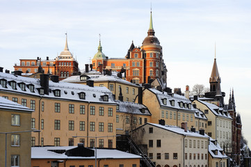Obraz premium View over the Sodermalm heights in Stockholm