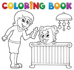 Livre de coloriage thème bébé image 1