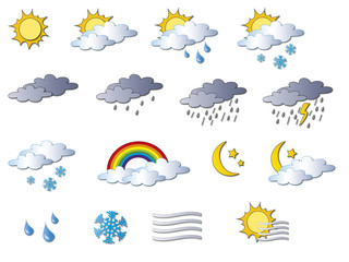 Obraz premium weather icons