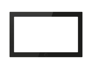 Black generic tablet pc on white background, 3d render.