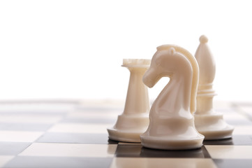 chess pieces isolated