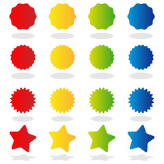 Stickers étoiles (4 couleurs)