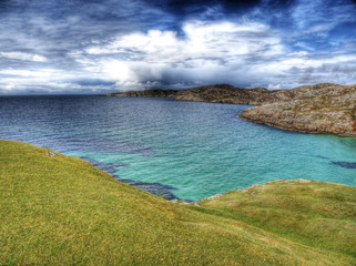 panoramic highland scotland beach