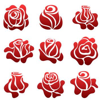 Rose symbol set