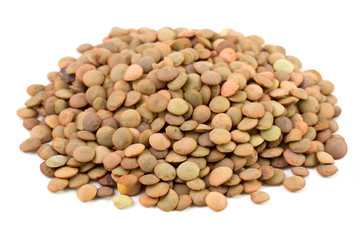 lentil on white background