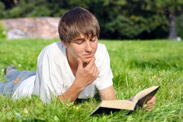 Teenager Reads a Book