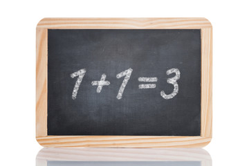 Schultafel: 1+1=3