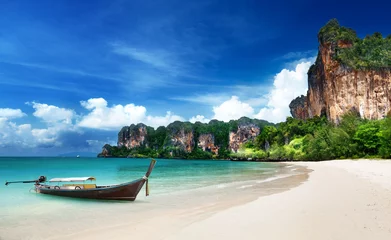 Papier Peint photo autocollant Railay Beach, Krabi, Thaïlande Railay beach in Krabi Thailand