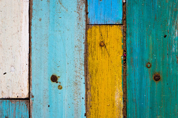 Colorful wood wall