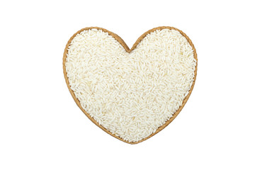 rice with heart shape