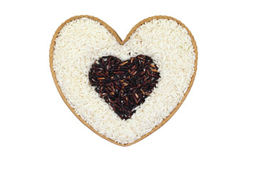 rice with heart shape