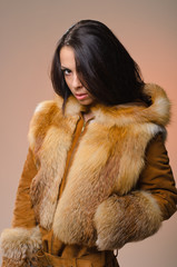 Girl in a fur coat
