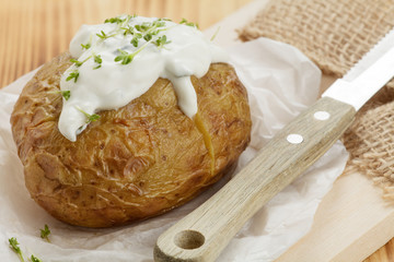 Ofenkartoffel mit Quark