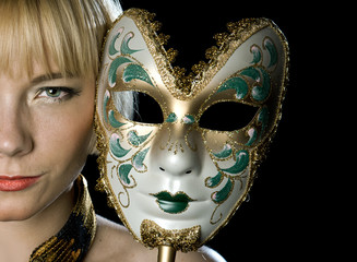 woman face with mask