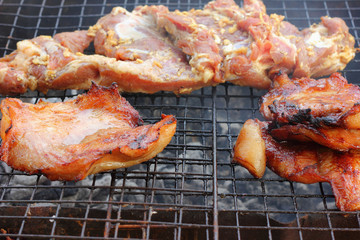 Pork on the grill