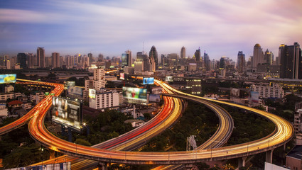 Fototapeta premium Bangkok city night view