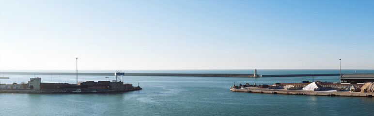 Fototapeta premium Livorno harbor panoramic view.