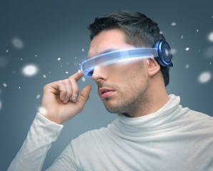 man with futuristic glasses