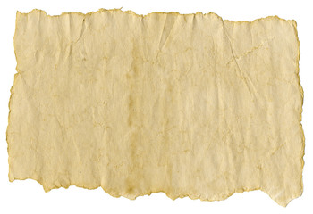 Old paper, isolated over white background