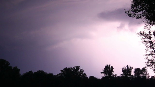 Night storm near river and great zippers