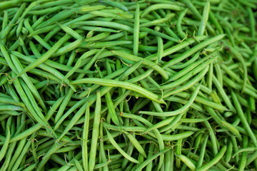 green beans in Market vegetables food textures