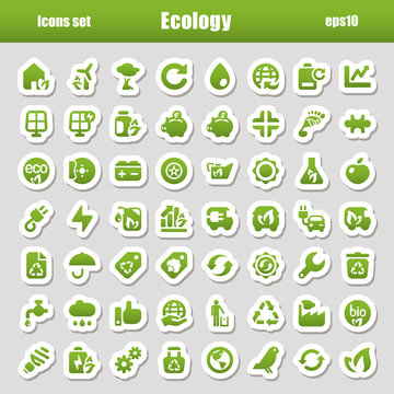 ecology green stickers