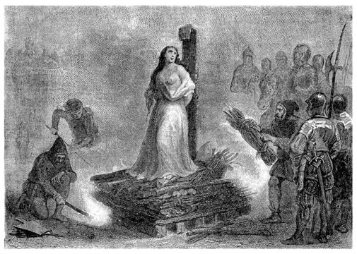 Cruel medieval Inquisition : Burning the Witch