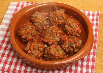 Spicy Meatballs in Tomato Sauce