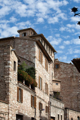 Medieval street in the Italian hill town of Assisi