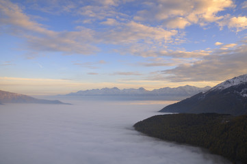 Fototapeta premium Sea of clouds- ValSusa - Italy