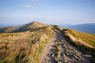 Fototapeta premium Stony road in mountains