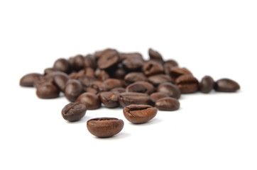 Coffee beans isolated on white background