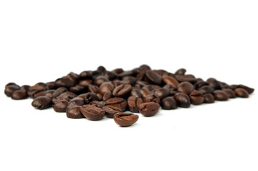 Coffee beans isolated on white background