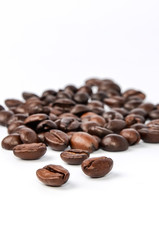 Coffee beans isolated on white background