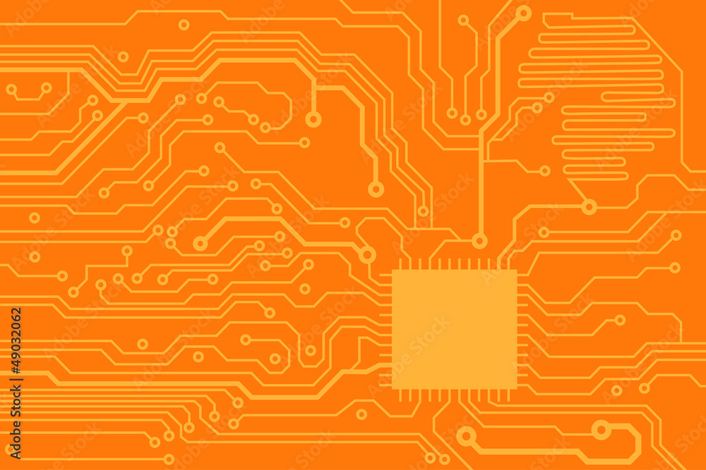 Poster abstract technology circuit board vector background