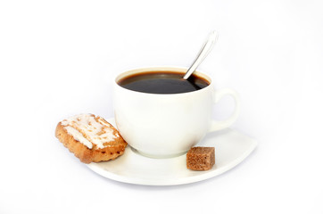 Coffee cup and cookies