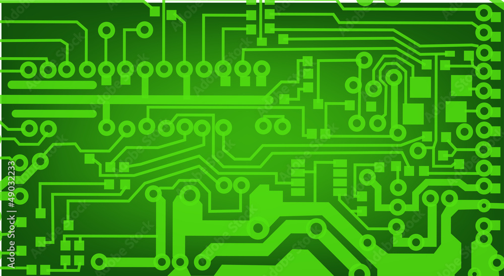 Poster abstract technology circuit board vector background