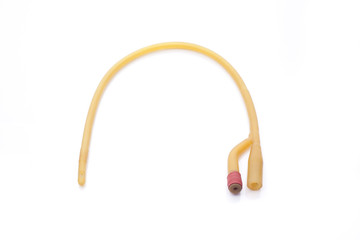 Gum catheter isolated on wihte background