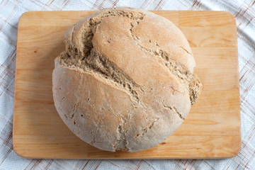 Organic bread close up