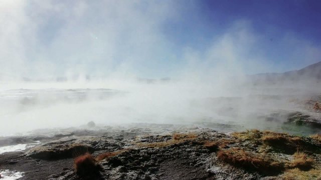 Volcano, thermal, boiled water